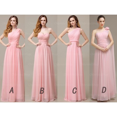 2016 Bridesmaid Dress Long Pink Chiffon 2016 Bridesmaid Dress Long Pink Chiffon Sleeveless Dres On Luulla