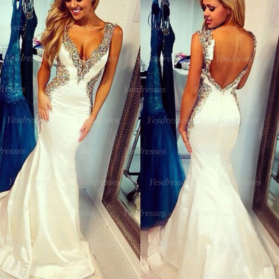 Elegant Backless Prom Dresses