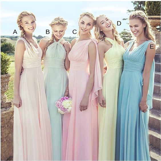 soft pink bridesmaid dresses