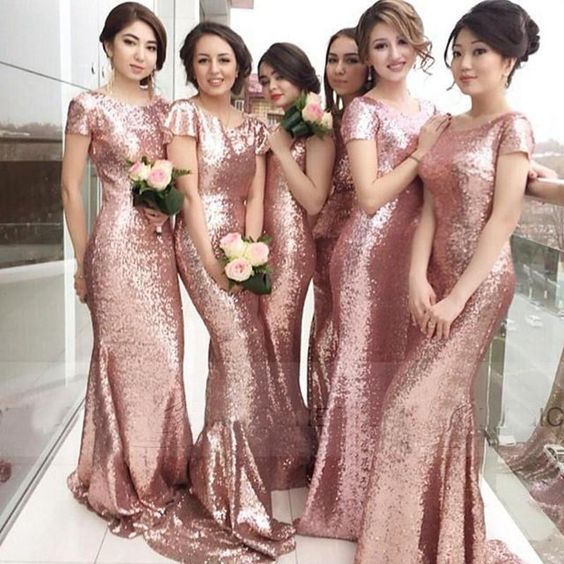 Bridesmaid Dresses Long Sequin Bridesmaid Dresses Long Sequin Rose Gold
