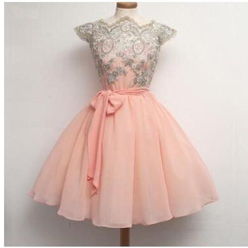Short Classic Cute Prom/Homecoming Dress,A-Line Chiffon Prom Dress With ...