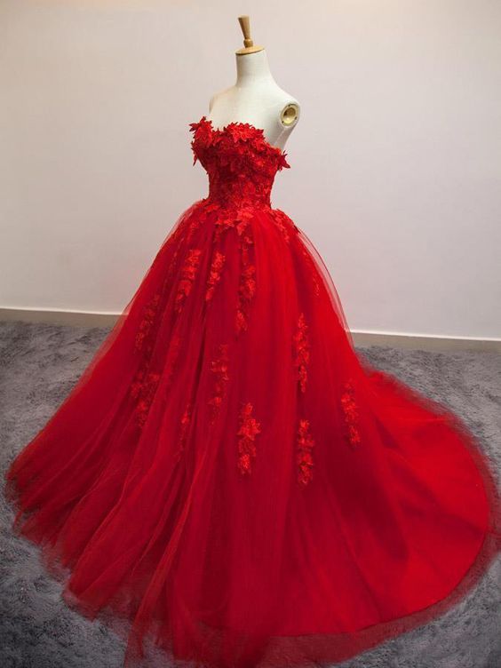 red tulle robe